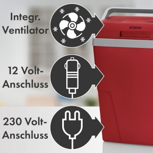 Racitor auto Bomann KB 6011.1 CB, capacitate 22L, putere 45W, rosu - Img 6
