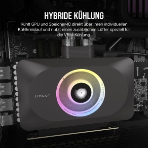 Racitor GPU Hibrid CORSAIR iCUE LINK XG3 RGB pentru NVIDIA RTX 40704070 Ti, Negru - Img 4