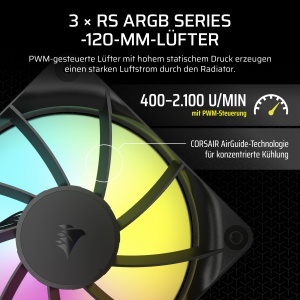 Racitor lichid CPU CORSAIR NAUTILUS 360 RS ARGB 360mm AIO Negru - Img 4
