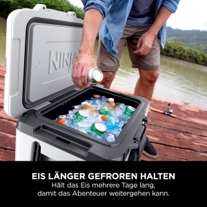 Racitor portabil Ninja FrostVault 42L cu roti, culoare alb, tehnologie Dry-Zone - Img 5
