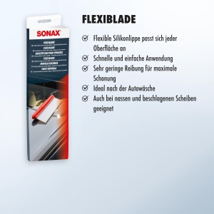 Racleta flexibila SONAX cu silicon pentru uscare rapida, 1 bucata - Img 3
