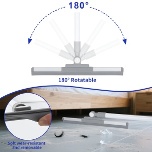Racleta pentru feronerie Romon cu maner telescopic 136cm, din silicon, set de curatare feronerie - Img 4
