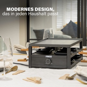 Raclette Princess Black Steel 162655 8 persoane, 1300W, suprafata 44 x 25 cm - Img 7