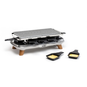 Raclette Tefal Pierrade Gourmet PR620D12, 1350 W, 8 Schale, Naturstein