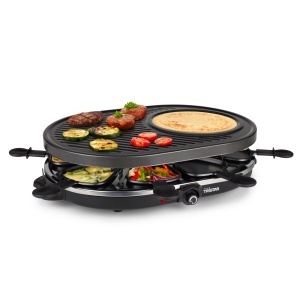 Raclette Tristar RA-2996 pentru 8 persoane, 1200W, culoare neagra