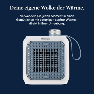 Radiator ceramic DeLonghi Capsule Desk, 360 W, albastru, compact - Img 2