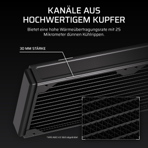 Radiator pentru racire CORSAIR Hydro X-Serie XR5 NEO V2, 360 mm, Negru - Img 4