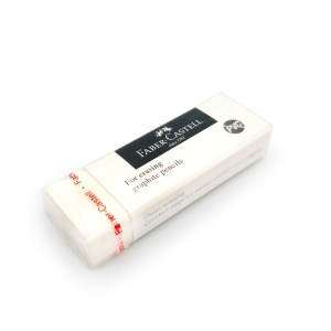 Radier de cauciuc Faber-Castell 7081 N, PVC-free, 5 bucati, alb - Img 5