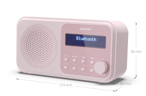 Radio digital portabil SHARP DR-P420 Blossom Pink Bluetooth 50 DABFM Dual Alarm - Img 6