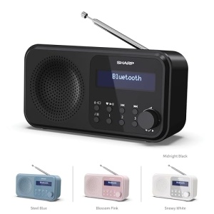 Radio digital portabil SHARP DR-P420 (DAB/DAB+/FM cu RDS, USB, Bluetooth 5.0, functii de ceas cu alarma jack de 3,5 mm), negru - Img 2