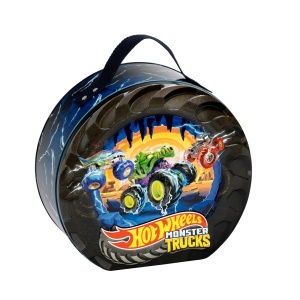 Radkoffer pentru masini Hot Wheels Monster Trucks - Capacitate 7 masini, design atractiv