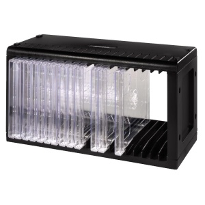 Raft CD Hama Rack 20, capacitate 20 CD-uri, culoare neagra, design compact - Img 4