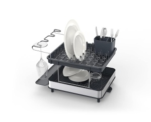 Raft de Abtropire Joseph Joseph Excel - Design 2-stadii, Inox, Capacitate 4 Seturi