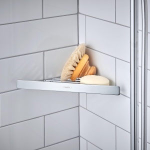 Raft de dus hansgrohe AddStoris, metal, crom, montare pe colt - Img 5