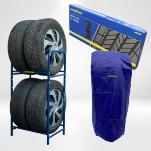 Raft pentru anvelope Goodyear, 4 anvelope, inaltime ajustabila, capacitate 120 kg - Img 5