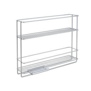Raft pentru condimente Metaltex 364650000, extensibil, metal, argintiu, 6x28x22cm