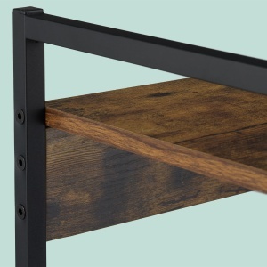 Raft pentru microunde Relaxdays, metal si MDF, stabil, 40 x 53 x 33 cm - Img 7