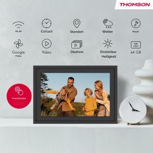 Rama foto digitala Thomson 10, touchscreen HD, 32 GB, Wi-Fi, negrualb - Img 8