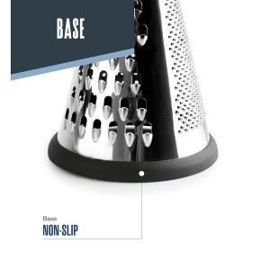 Rasa din inox Lacor 61366 cu maner din lemn de fag, 3 tipuri de razuire, 12 cm x 27 cm - Img 4