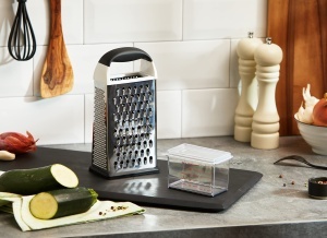 Rasatoare multifunctionala OXO Good Grips 4-in-1 din otel inoxidabil cu recipient colector - Img 2