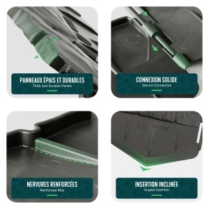 Rasenkante din Plastic VOUNOT 21,4 m Design Steinoptik, Stabilitate si Flexibilitate - Img 5