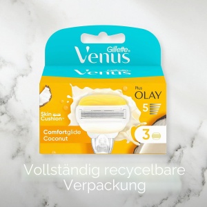Rasiera pentru femei Gillette Venus Comfortglide Coco Plus Olaz, 5 lame, cu parfum de cocos - Img 5