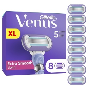 Rasiera pentru femei Gillette Venus Extra Smooth Swirl, 8 lame, 5 lame, flexi-ball