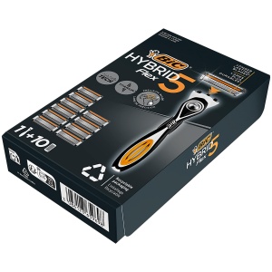 Rasierer pentru barbati BIC Hybrid 5 Flex, 10 lame, cu Aloe Vera si Vitamina E - Img 2