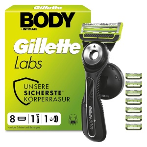 Rasierer pentru corp si zone intime GilletteLabs cu 8 lame, sistem de protectie