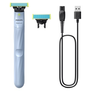 Rasior electric Philips OneBlade First Shave QP132430, 2x lame, pentru piele sensibila - Img 1