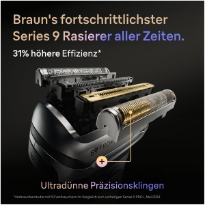 Rasitor electric Braun Series 9 PRO, 9617psi, argintiu, 60 min autonomie - Img 5