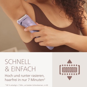 Rasitor electric pentru femei Philips Lady Shaver Series 8000, 100 min autonomie, 3 lame - Img 6