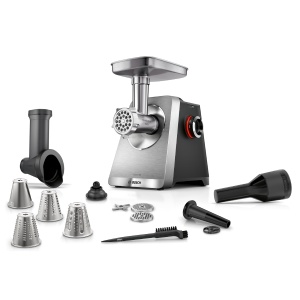 Rasnita electrica Bosch MultiPower MFWS840M, inox, 2500W, capacitate 4.5 kgmin
