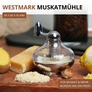 Rasnita pentru nucsoara Westmark 69572260 ArgintiuTransparent Mecanism din inox - Img 2
