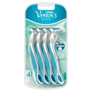 Rasoir de unica folosinta Gillette Venus 3 Sensitive pentru femei, 3 lame, dermatologic testat