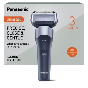 Rasoir electric Panasonic ES-ERM3FV503, 3 lame, incarcare USB-C, violet
