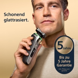 Rasoir electric Philips i9000 Prestige, gri-silver, cu trimmer integrat, tehnologie SkinIQ - Img 2