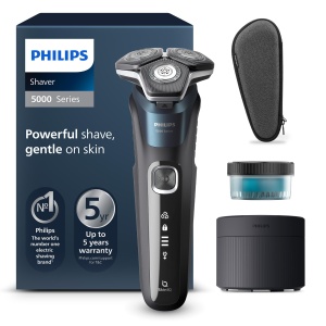 Rasoir electric Philips Shaver 5000 S588950, tehnologie SkinIQ, albastru