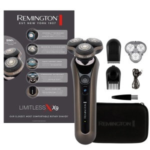 Rasoir electric Remington X9 Turbo, sistem hibrid, 360 PivotBall, rosu