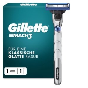 Rasoir Gillette Mach3 Turbo pentru Barbati - 1 Raza, 1 Lama de Schimb, Culoare Gri