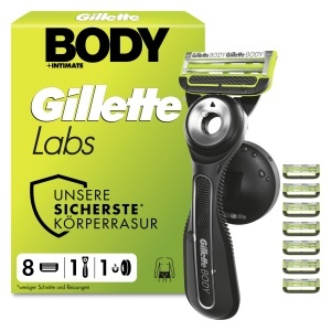 Rasoir pentru corp si zone intime Gillette Labs, negru, cu sistem de protectie 3-in-1