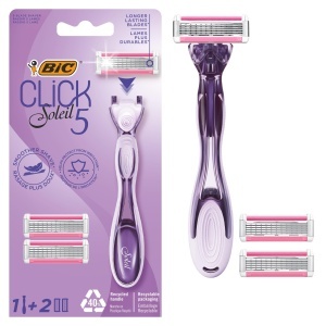 Rasoir pentru femei BIC Click 5 Soleil, 5 lame, ergonomic, cu 2 rezerve