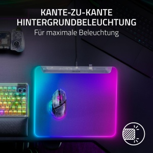 Razer Firefly V2 Pro Phantom White Gaming Mousepad RGB USB Hub - Img 2