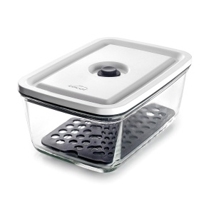 Recipient alimentar Lacor 69688, 1L, sticla borosilicata, etansare vacuum