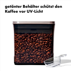 Recipient pentru cafea OXO Steel POP, 1,6 l, cu capac din otel inoxidabil, cu lingura inclusa - Img 2