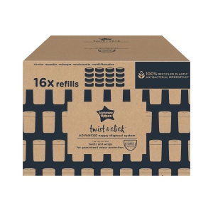 Recipient pentru scutece avansat Tommee Tippee Twist Click casete de reumplere originale pachet exclusiv de 16 pentru reumpleri usoare si valoare exce - Img 2