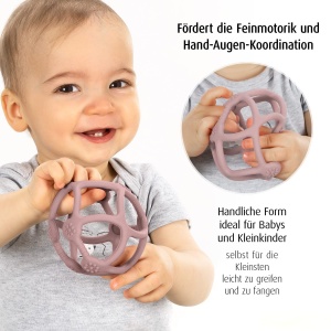 Reer BitePlay Beiss- und Greifball Baby Jucarie Multifunctionala Silicon Sigur - Img 3