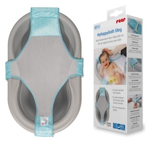 Reer MyHappyBath Sling Albastru 100x64 cm Material Poliester Suport Bebe pentru Baie