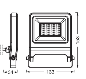 Reflector LED Osram ENDURA FLOOD PC 30W, 3000K, 3000 Lumen, IP65 - Img 3
