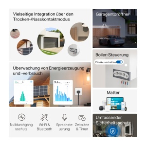 Releu inteligent Tapo S110E compatibil Matter control prin Wi-Fi si Bluetooth - Img 2